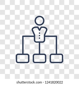 Department Head icon. Trendy linear Department Head logo concept on transparent background from Business and analytics collection