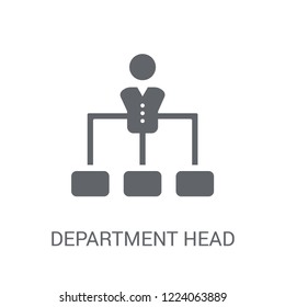 Department Head icon. Trendy Department Head logo concept on white background from Business and analytics collection. Suitable for use on web apps, mobile apps and print media.