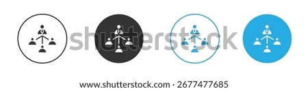 Department head icon vector style flat trendy collection.