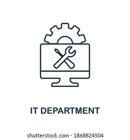 It Department icon. Simple line element from data organization collection. Filled It Department icon for templates, infographics and more.