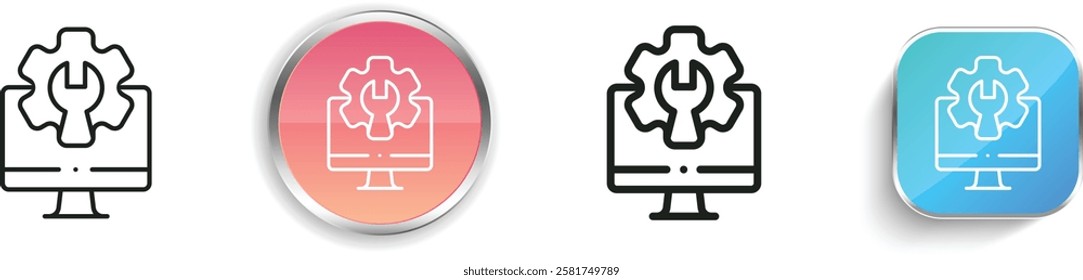 it department icon. Thin Linear, Regular and Button Style Design Isolated On White Background