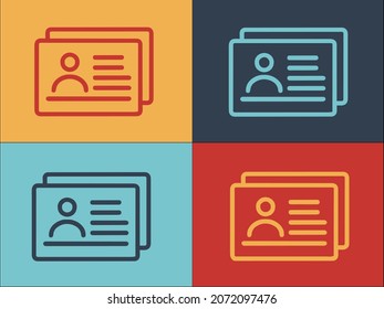Department Id Card Logo, Simple Flat Icon of identity,identification,department