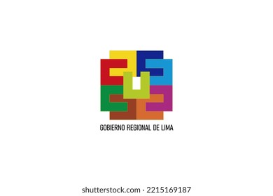 Department of Lima Flag. Peru. Vector Illustration.