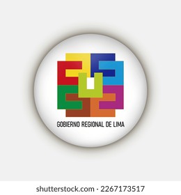 Department of Lima Flag. Peru. Vector Illustration.