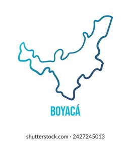 Mapa de gradiente de contorno del departamento de Boyacá con bordes lisos