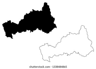 Department of Pasco (Republic of Peru, Regions of Peru) map vector illustration, scribble sketch Pasco map