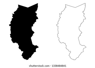 Department of Puno (Republic of Peru, Regions of Peru) map vector illustration, scribble sketch Puno map