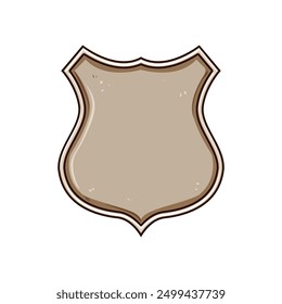 department sheriff badge cartoon. symbol sign, cowboy western, texas officer department sheriff badge sign. isolated symbol vector illustration