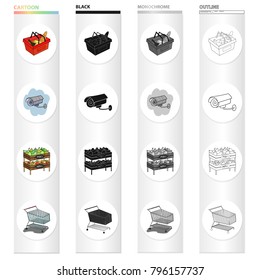 Department, store, goods, and other web icon in cartoon style.Cart, payment, purchase, icons in set collection.