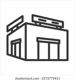 Department Store Outline Icon Vector Illustration