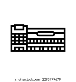 department store shop line icon vector. department store shop sign. isolated contour symbol black illustration