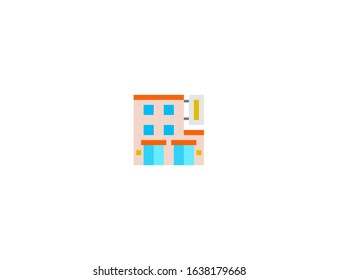 Department store vector flat icon. Isolated Department store building emoji illustration 