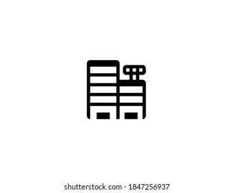 Department store vector icon. Isolated department store illustration