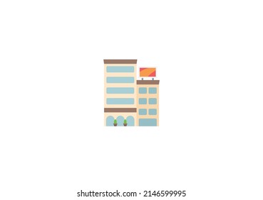 Department store Vector Isolated Emoticon. Department store Icon