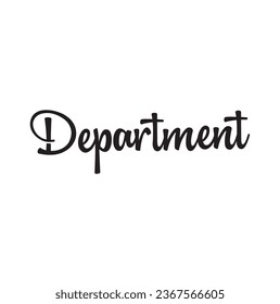 department text on white background.