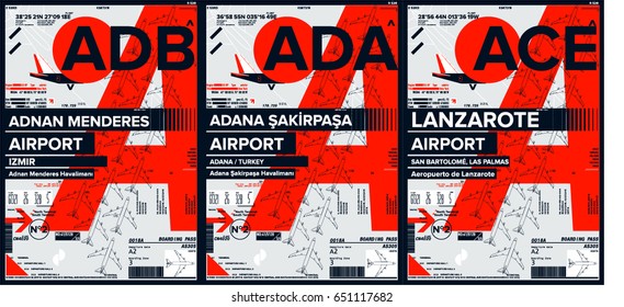 Departure and Arrival sign Airport Stock Vector Illustration