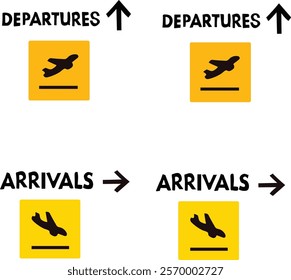 departure arrivals sign vector illustration. Good for banner, poster, greeting card, party card, invitation, template, advertising, campaign, and social media.