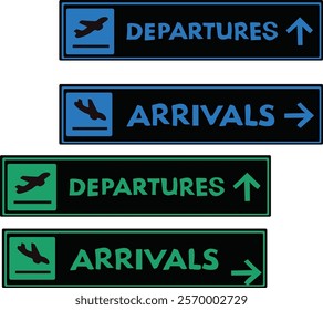 departure arrivals sign vector illustration. Good for banner, poster, greeting card, party card, invitation, template, advertising, campaign, and social media.