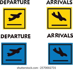 departure arrivals sign vector illustration. Good for banner, poster, greeting card, party card, invitation, template, advertising, campaign, and social media.