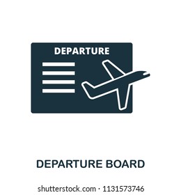 Departure Board icon. Line style icon design. UI. Illustration of departure board icon. Pictogram isolated on white. Ready to use in web design, apps, software, print