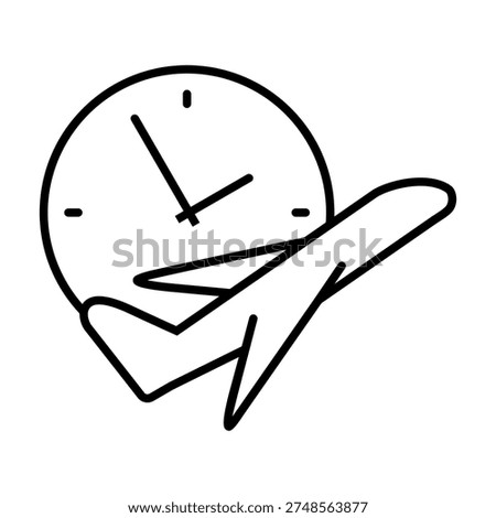 Departure date icon vector. Departure time Illustration sign. Flight schedule symbol or logo.