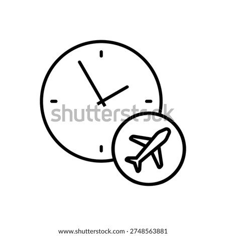 Departure date icon vector. Departure time Illustration sign. Flight schedule symbol or logo.