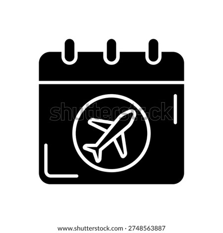 Departure date icon vector. Departure time Illustration sign. Flight schedule symbol or logo.