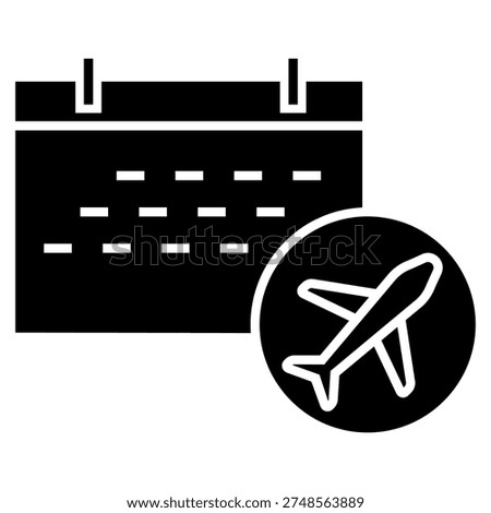 Departure date icon vector. Departure time Illustration sign. Flight schedule symbol or logo.