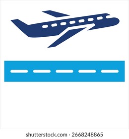 Ilustración vectorial plana del icono azul