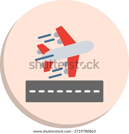 Departure Flat Circle Style Icon