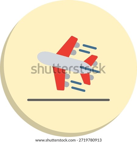 Departure Flat Circle Style Icon
