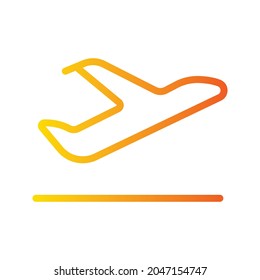 departure gradient icon isolated on white background
