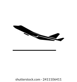 Departure Icon. Plane Traffic. Take Off Symbol. Transportation Element Illustration. Logo Component - Vector. 