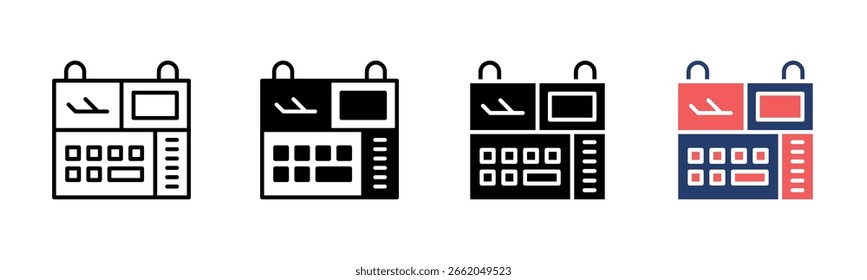 Departure icon sheet multiple style collection