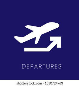 departure icon or sign for airport prohibited 
