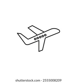 Departure icon Simple thin line flat symbol
