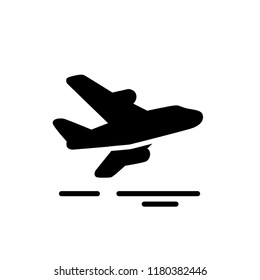 departure icon vector design. icon vector glyph style
