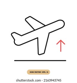 departure icons  symbol vector elements for infographic web