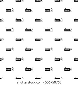 Departure information board sign pattern. Simple illustration of departure information board sign vector pattern for web