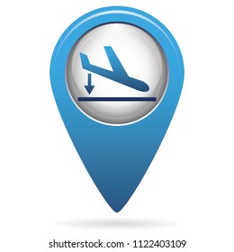 Departure landing  plane icon simple flat vector illustration
