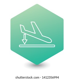 Departure landing  plane icon simple flat vector illustration
