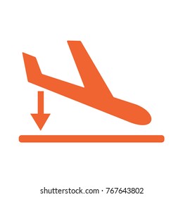 Departure landing  plane icon simple flat vector illustration
