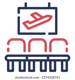Departure Lounge Icon Illustration, for uiux, web, app, infographic, etc