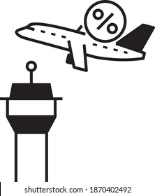 Departure passenger Charges Vector Icon Design, Compulsory Financial charges and Taxation Symbol on White Background, Levy Sign, Airport Taxes Concept