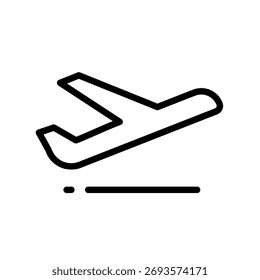 Salida, Avión - Icono de Vector