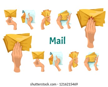 Departure and receipt of letters and parcels, log entries and reading letters