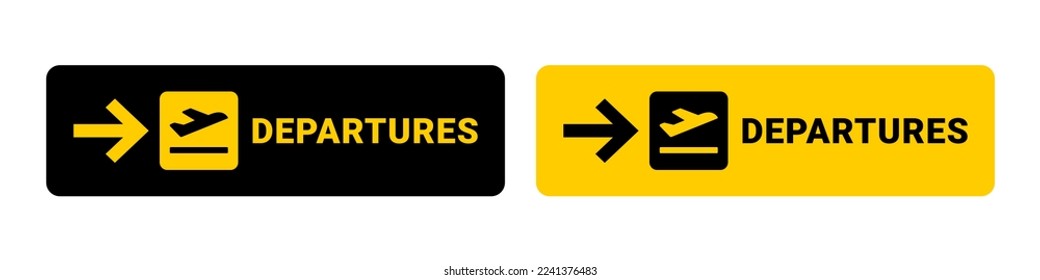 Departure sign. Departure board airport sign or departure board sign isolated on white background. The best departure board sign for design about airport. departures board airport vector isolated.