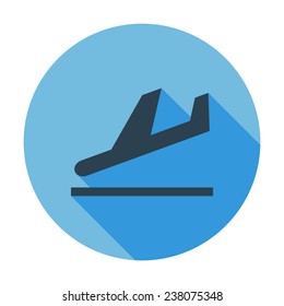 Departure. Single flat color icon. Vector illustration.
