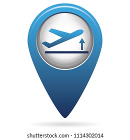 Departure take off plane icon simple flat vector illustration