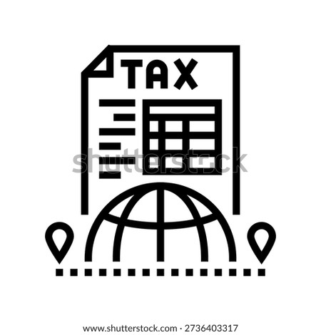 departure tax line icon vector. departure tax sign. isolated contour symbol black illustration